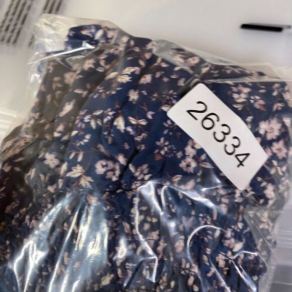 5/$45 WallFlower Skirt Women XL Blue Floral A-Line Midi Ruffle Lined Pull On - Picture 9 of 9